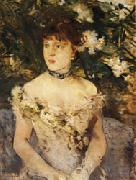 Berthe Morisot Young Woman in Evening Dress oil painting reproduction